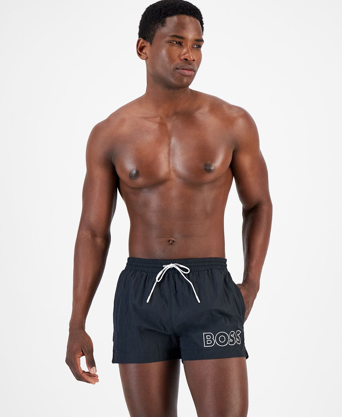 Мужские плавки-шорты с завязками и шнурком, 3 дюйма, с контурным логотипом Mooneye Hugo Boss
Мужские плавки-шорты с завязками и шнурком, 3 дюйма, с контурным логотипом Mooneye Hugo Boss