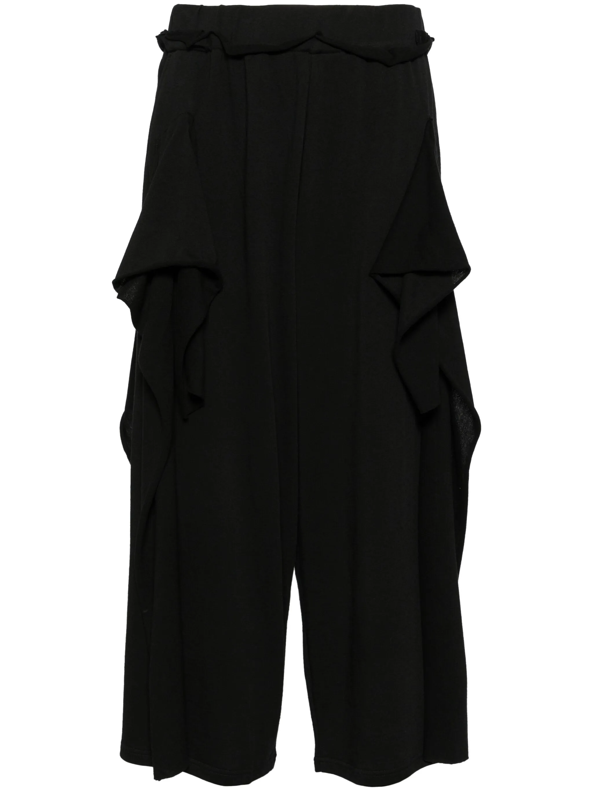 Укороченные брюки с оборками Yohji Yamamoto, черный
Укороченные брюки с оборками Yohji Yamamoto, черный