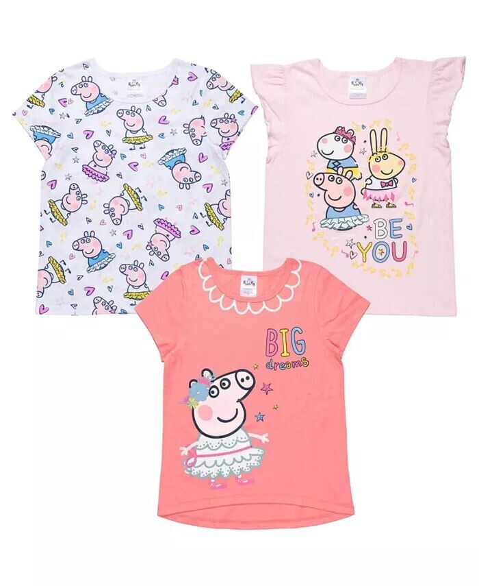 Комплект из 3 футболок для девочек Peppa Pig, мультиколор
Комплект из 3 футболок для девочек Peppa Pig, мультиколор