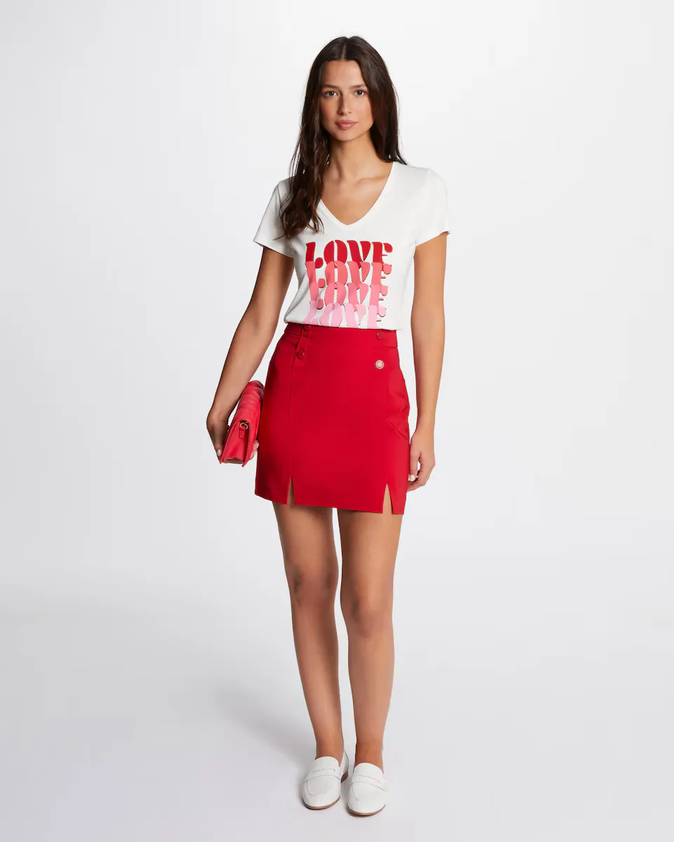 Короткая юбка с пуговицами Morgan, красный
Короткая юбка с пуговицами Morgan, красный