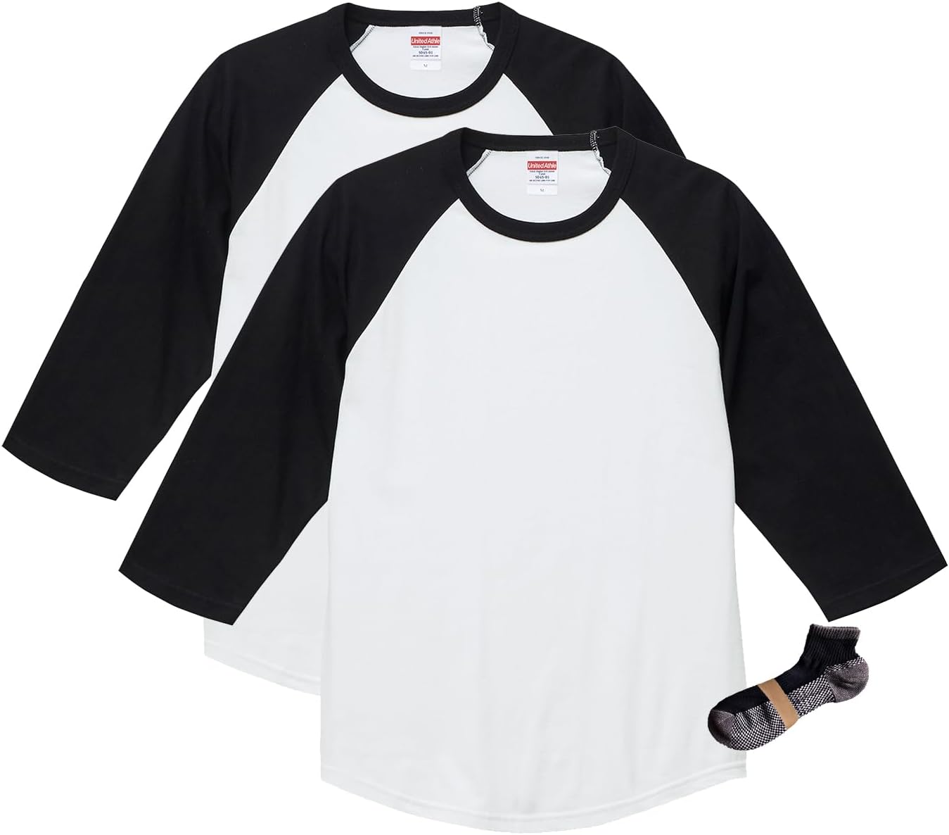 Мужская футболка-реглан United Athle 504501, плотность ткани 5,6 унций, с рукавами 3/4, бело-черный
Мужская футболка-реглан United Athle 504501, плотность ткани 5,6 унций, с рукавами 3/4, бело-черный