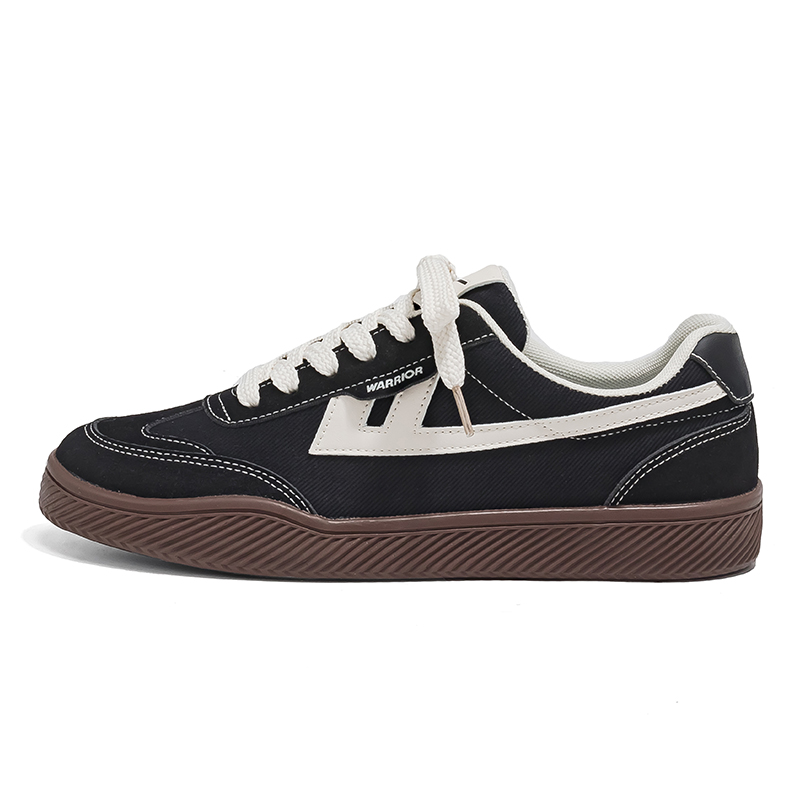 WARRIOR Низкие мужские кроссовки для скейтбординга, черные 
WARRIOR Низкие мужские кроссовки для скейтбординга, черные