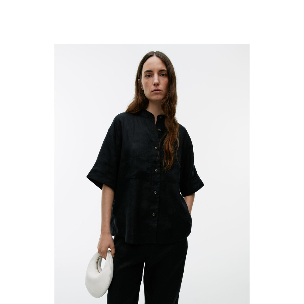 Рубашка женская Arket льняная, черный
Рубашка женская Arket льняная, черный