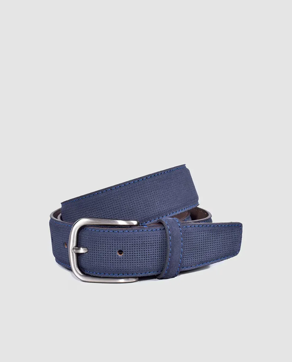 Мужской ремень из синей замши Miguel Bellido, темно-синий
Мужской ремень из синей замши Miguel Bellido, темно-синий