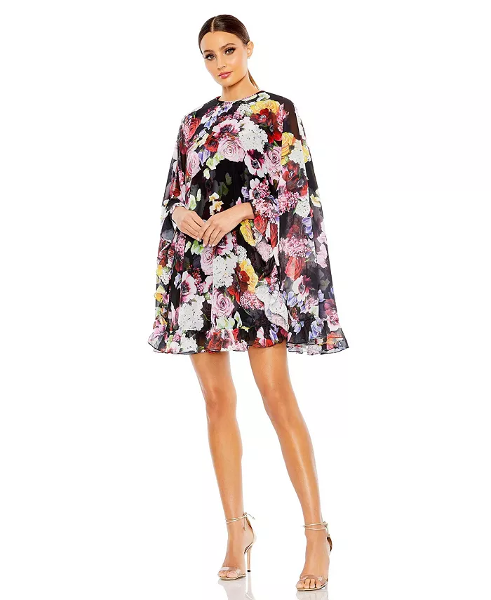 Женское мини-платье Ieena с цветочным принтом, высоким воротником и рюшами по подолу в виде пелерины Mac Duggal, мультиколор
Женское мини-платье Ieena с цветочным принтом, высоким воротником и рюшами по подолу в виде пелерины Mac Duggal, мультиколор