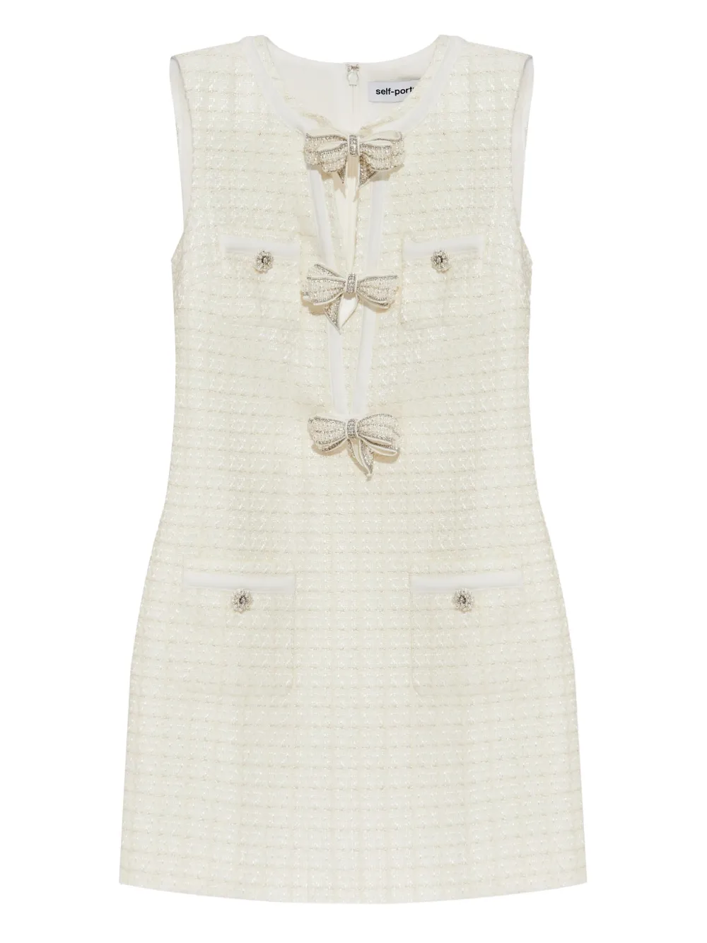 Платье мини из ткани букле Self-Portrait, белый
Платье мини из ткани букле Self-Portrait, белый