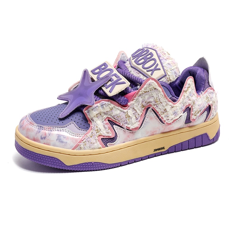King Jinmai Теплые нескользящие амортизирующие дышащие низкие скейтбордские кроссовки унисекс Purple Rice Powder, цвет Purple Rice Powder
King Jinmai Теплые нескользящие амортизирующие дышащие низкие скейтбордские кроссовки унисекс Purple Rice Powder, цвет Purple Rice Powder