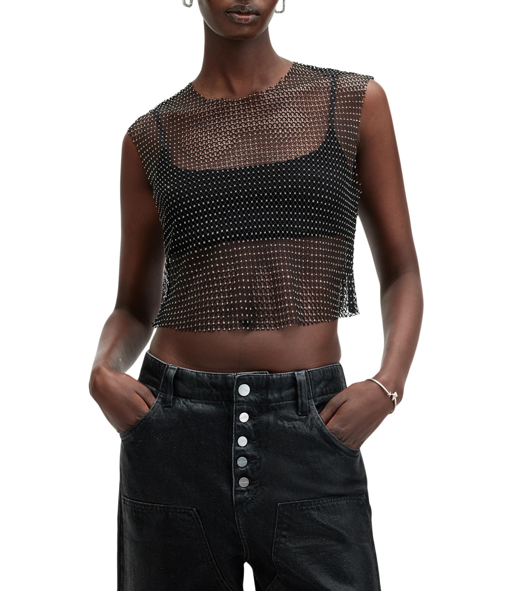 Топ AllSaints Calytrix Sparkle Top, черный
Топ AllSaints Calytrix Sparkle Top, черный