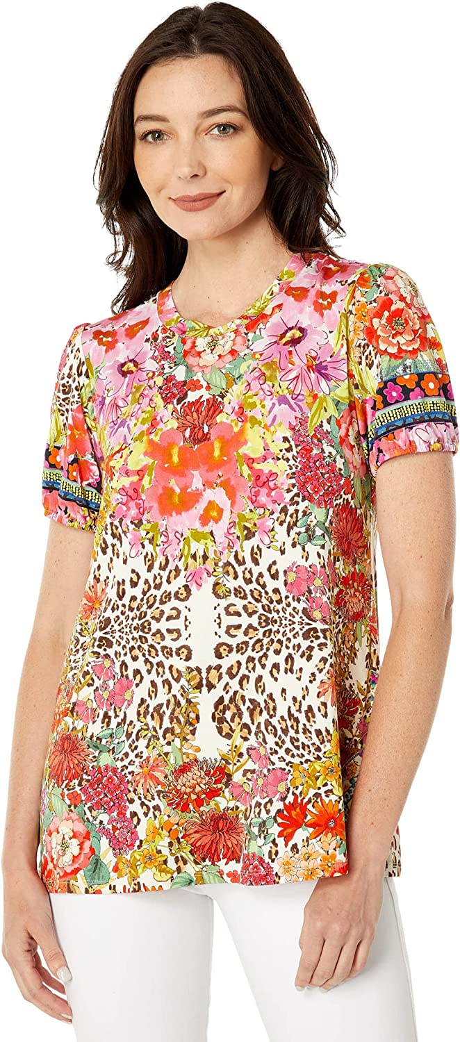 Женская футболка с рукавами-фонариками Johnny Was Wild Garden, мультиколор
Женская футболка с рукавами-фонариками Johnny Was Wild Garden, мультиколор