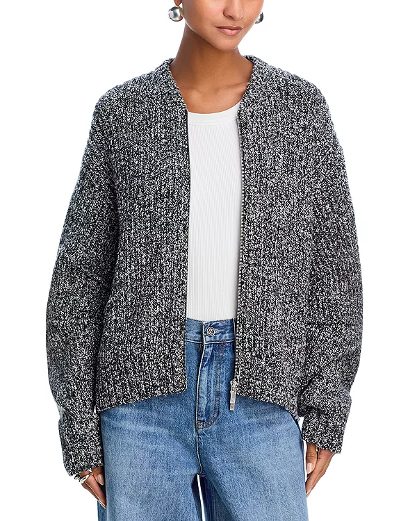 Кардиган из меланжевой шерстяной смеси Helmut Lang, черный
Кардиган из меланжевой шерстяной смеси Helmut Lang, черный
