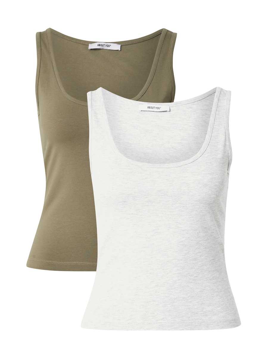 Топ ABOUT YOU Pia, Mottled Grey/Khaki
Топ ABOUT YOU Pia, Mottled Grey/Khaki