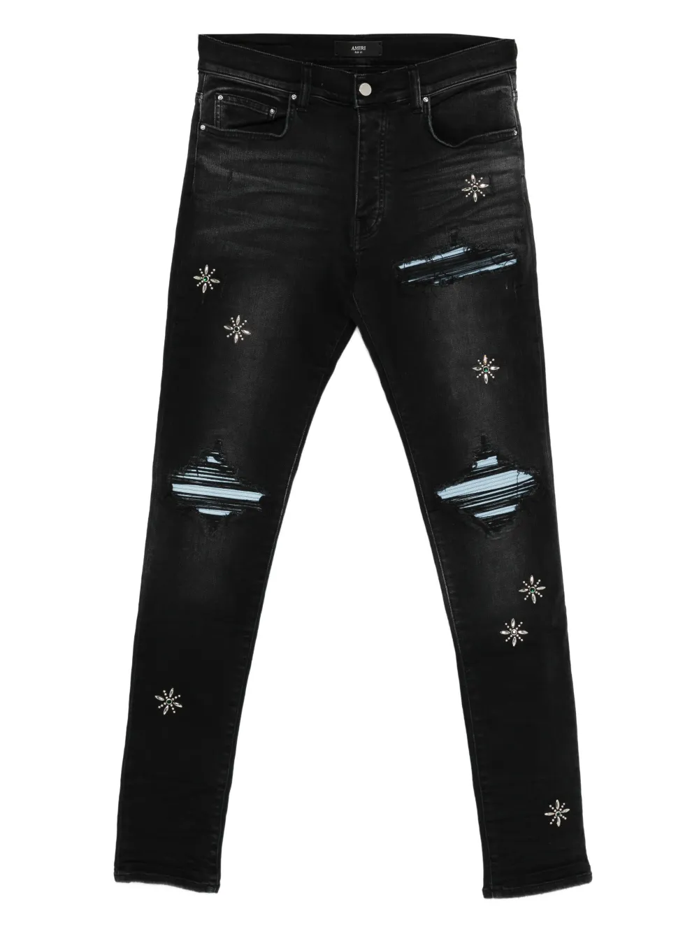 Украшенные джинсы Amiri, черный
Украшенные джинсы Amiri, черный