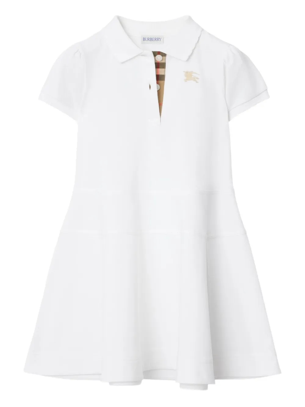 Платье с воротником поло Burberry Kids, белый
Платье с воротником поло Burberry Kids, белый