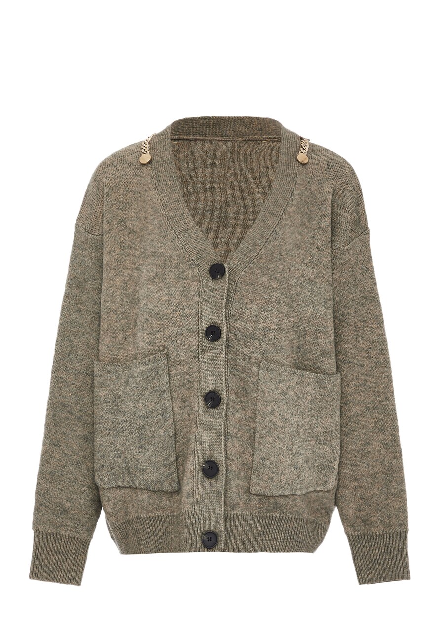 Вязаный кардиган caissa, серо-коричневый
Вязаный кардиган caissa, серо-коричневый