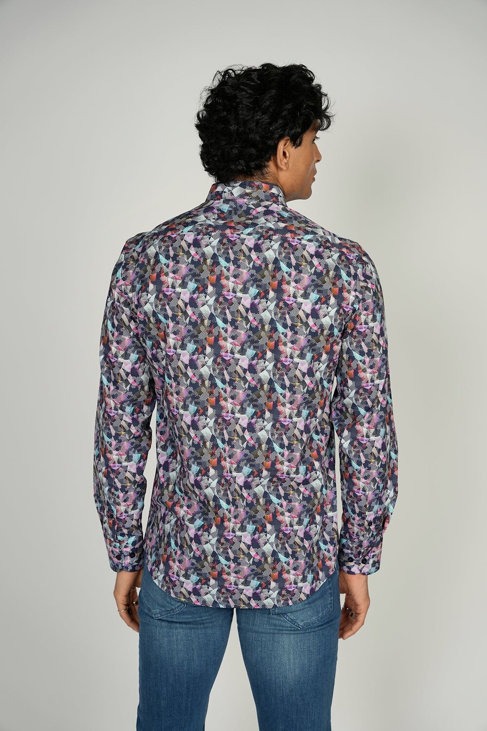 Хлопковая рубашка LEO Geo King Luchiano Visconti, мультиколор 
Хлопковая рубашка LEO Geo King Luchiano Visconti, мультиколор