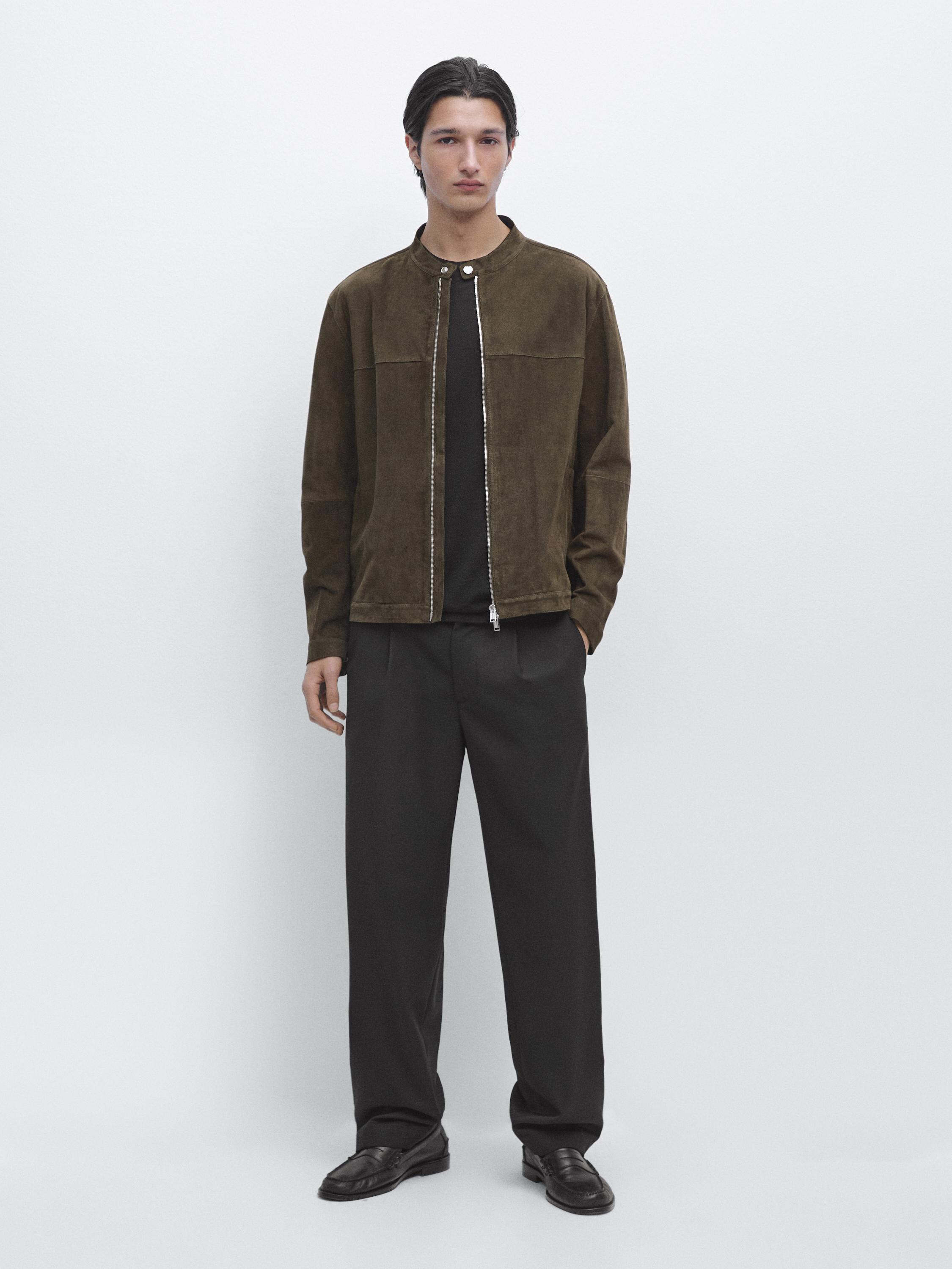 Замшевая кожаная куртка Massimo Dutti, khaki
Замшевая кожаная куртка Massimo Dutti, khaki