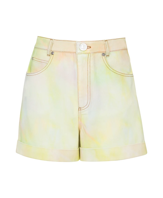 Джинсовые шорты с высокой талией Balmain, зеленый
Джинсовые шорты с высокой талией Balmain, зеленый