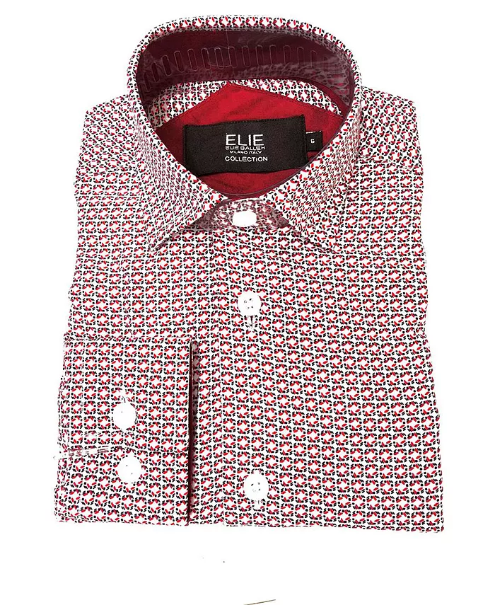 Красная рубашка с принтом для мальчиков, с короткими рукавами и застежкой на пуговицы, Slim Fit Elie Balleh, красный
Красная рубашка с принтом для мальчиков, с короткими рукавами и застежкой на пуговицы, Slim Fit Elie Balleh, красный