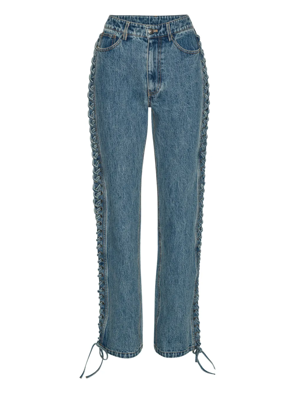 Прямые джинсы со шнуровкой ROTATE BIRGER CHRISTENSEN, синий
Прямые джинсы со шнуровкой ROTATE BIRGER CHRISTENSEN, синий