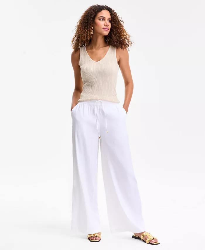 Женские брюки с высокой посадкой и широкими штанинами I.N.C. International Concepts, белый
Женские брюки с высокой посадкой и широкими штанинами I.N.C. International Concepts, белый