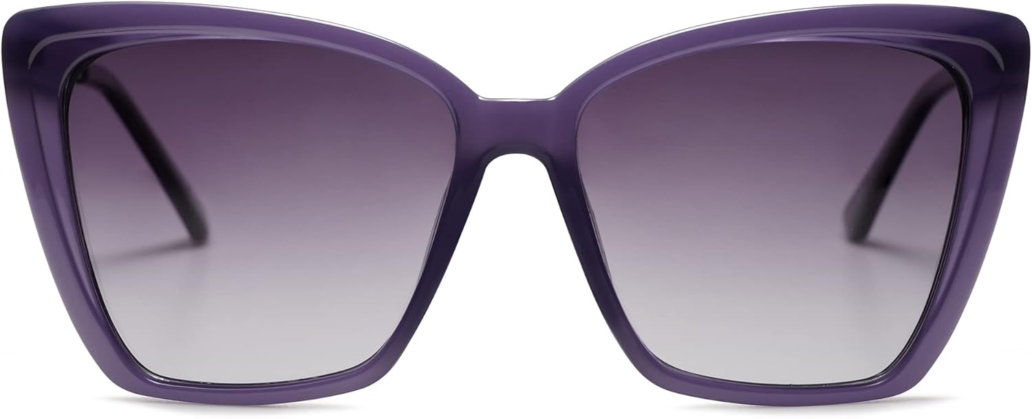 SOJOS Модные поляризованные солнцезащитные очки для женщин в стиле ретро, большие квадратные солнцезащитные очки «кошачий глаз» с защитой от УФ-излучения SJ2206, Milky Violet Frame/Violet Grading Lens
SOJOS Модные поляризованные солнцезащитные очки для женщин в стиле ретро, большие квадратные солнцезащитные очки «кошачий глаз» с защитой от УФ-излучения SJ2206, Milky Violet Frame/Violet Grading Lens