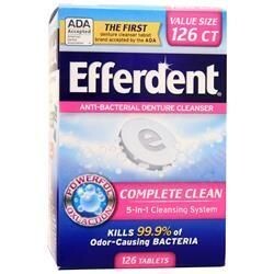 Efferdent Антибактериальное средство для чистки зубных протезов Complete Clean 126 вкладок 
Efferdent Антибактериальное средство для чистки зубных протезов Complete Clean 126 вкладок