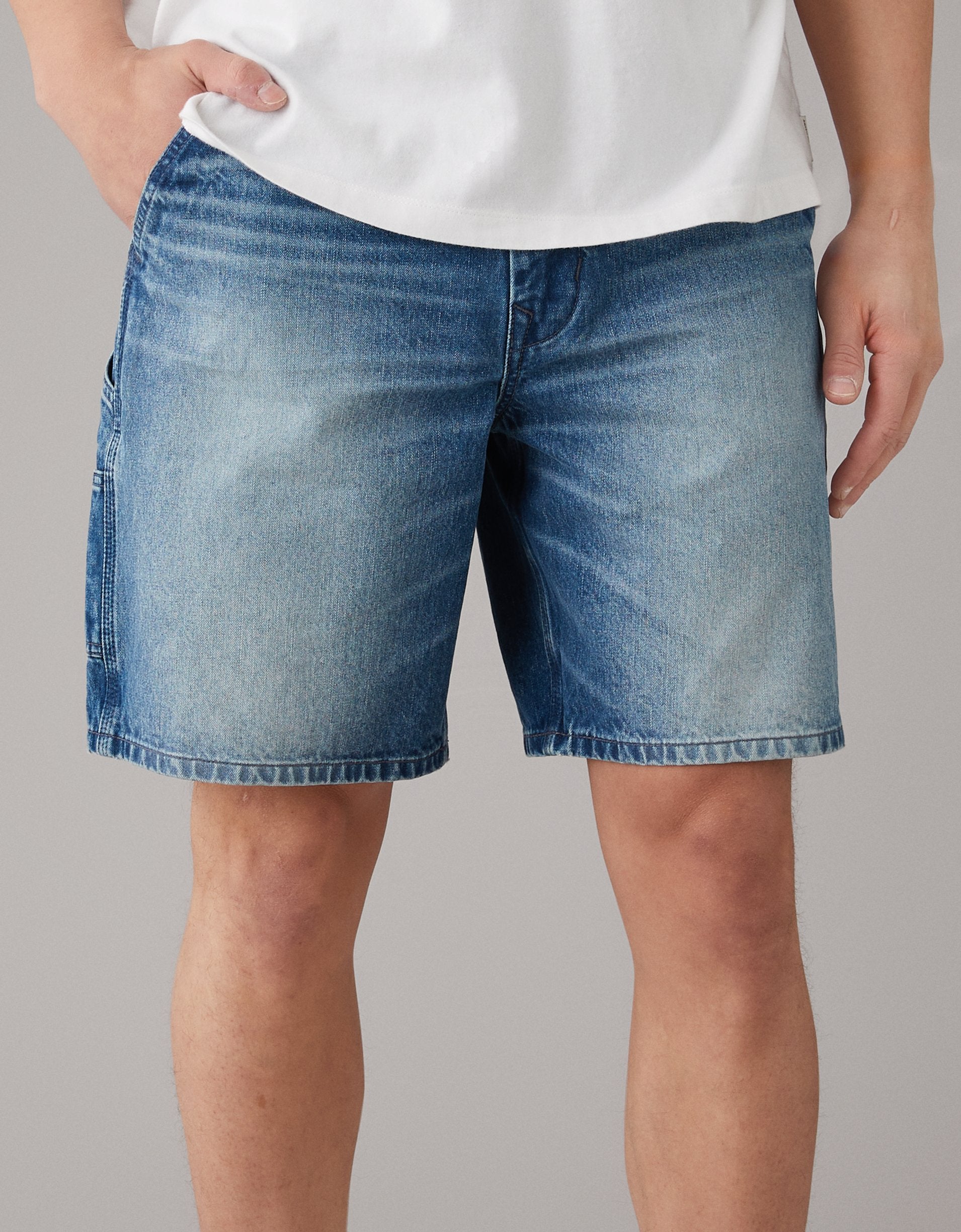 AE 9" джинсовые плотницкие шорты American Eagle Outfitters, цвет medium tinted indigo
AE 9" джинсовые плотницкие шорты American Eagle Outfitters, цвет medium tinted indigo