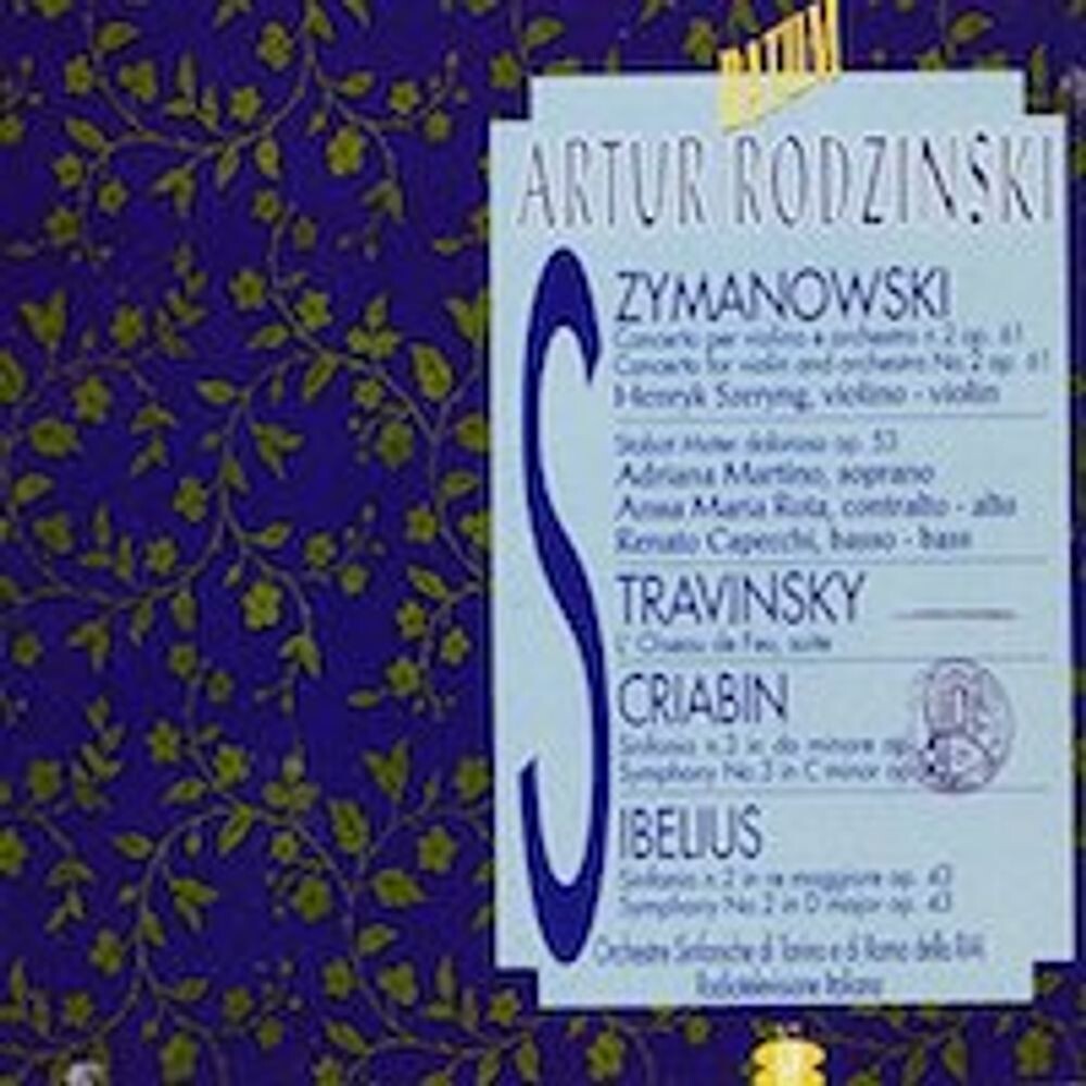 Диск CD Conducts Szymanowski / Stravinsky / Scriabin / Sibelius - Artur Rodzinski
Диск CD Conducts Szymanowski / Stravinsky / Scriabin / Sibelius - Artur Rodzinski