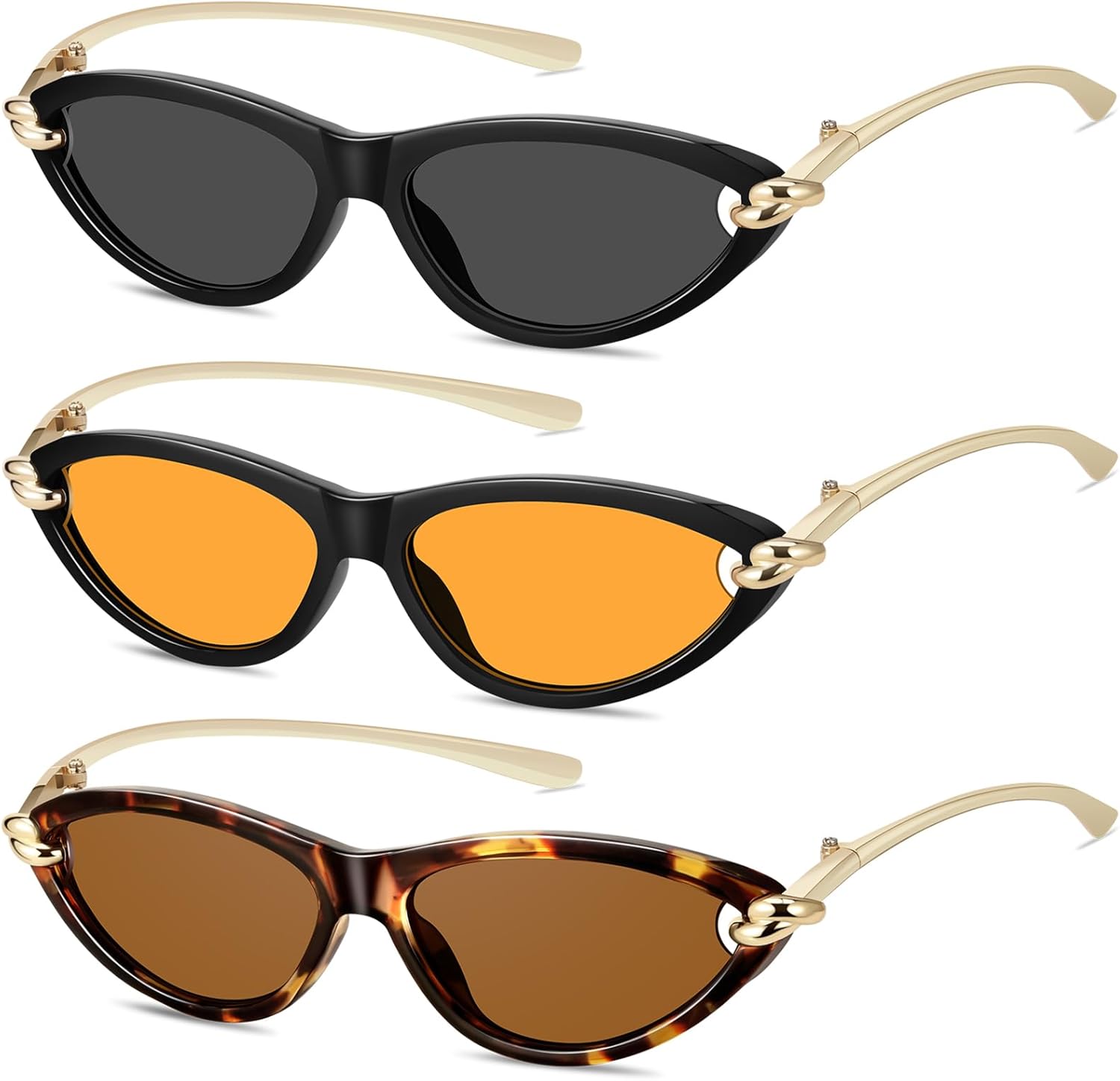 Ретро-солнцезащитные очки «кошачий глаз» овальной формы для женщин, в стиле Y2k, модные узкие линзы, металлические дужки, защита от УФ-излучения YMRFW, 3pack (Black/Gray+black/Orange+tortoise/Tea)
Ретро-солнцезащитные очки «кошачий глаз» овальной формы для женщин, в стиле Y2k, модные узкие линзы, металлические дужки, защита от УФ-излучения YMRFW, 3pack (Black/Gray+black/Orange+tortoise/Tea)