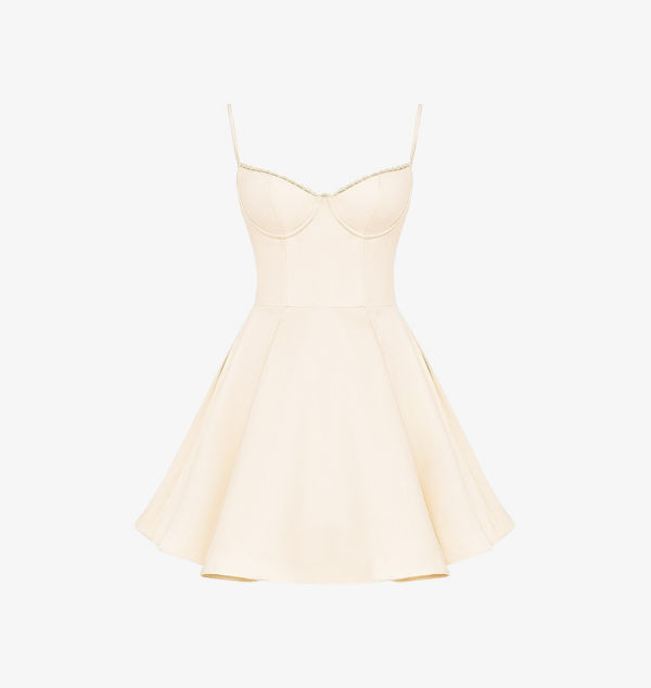 Платье мини Minimoiselle из атласа House Of Cb, бежевый 
Платье мини Minimoiselle из атласа House Of Cb, бежевый