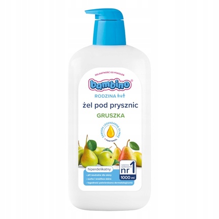 Семейный гель для душа «Груша» 1000 мл Bambino
Семейный гель для душа «Груша» 1000 мл Bambino