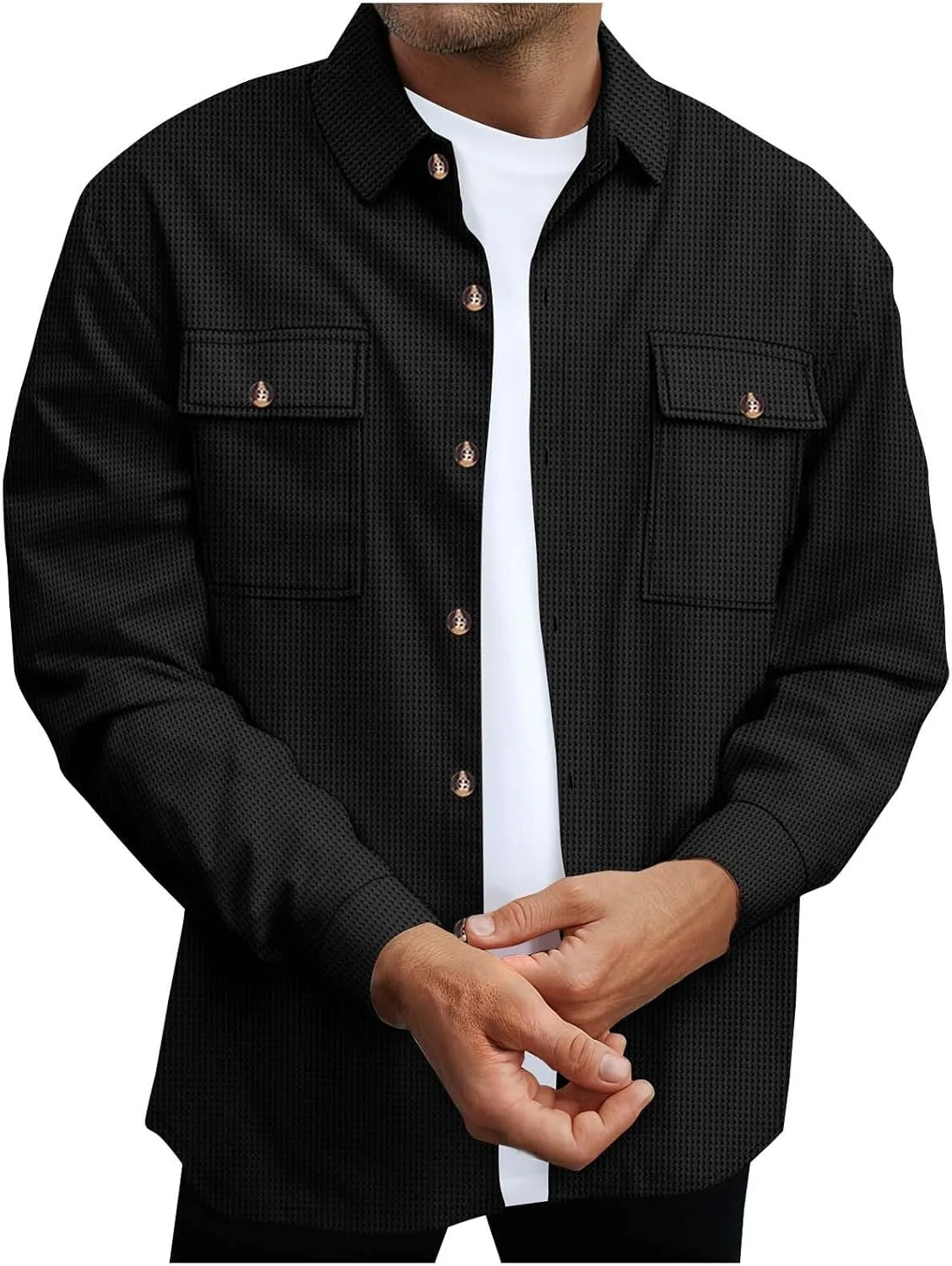 Мужская фланелевая рубашка-шапка с пуговицами и накладными карманами Mrmaere
Мужская фланелевая рубашка-шапка с пуговицами и накладными карманами Mrmaere