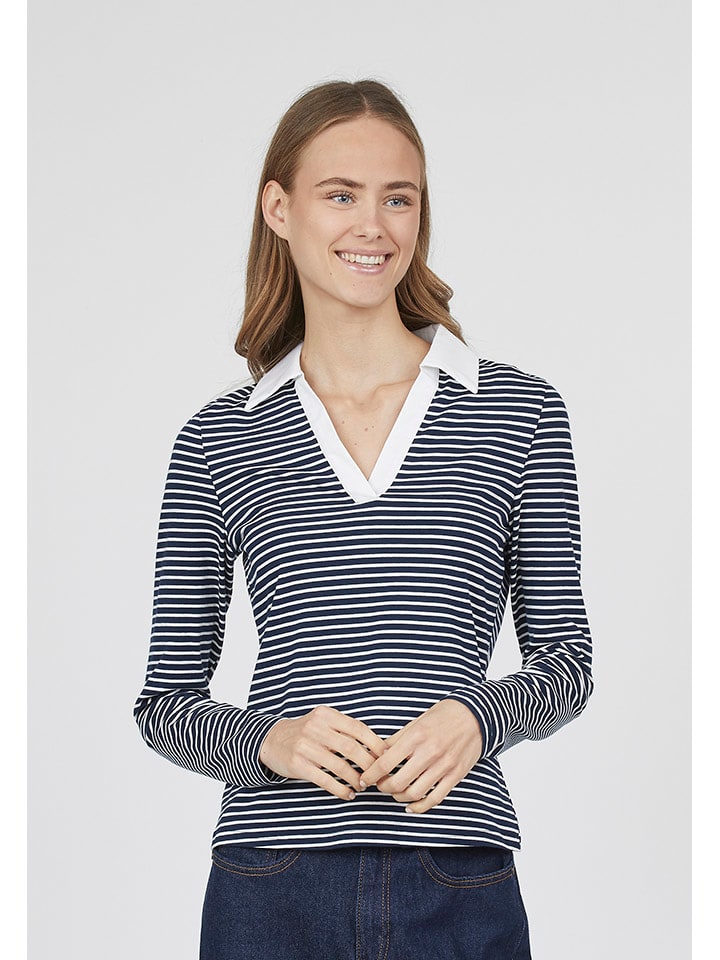 Лонгслив SisterS point, белый/темно-синий 
Лонгслив SisterS point, белый/темно-синий