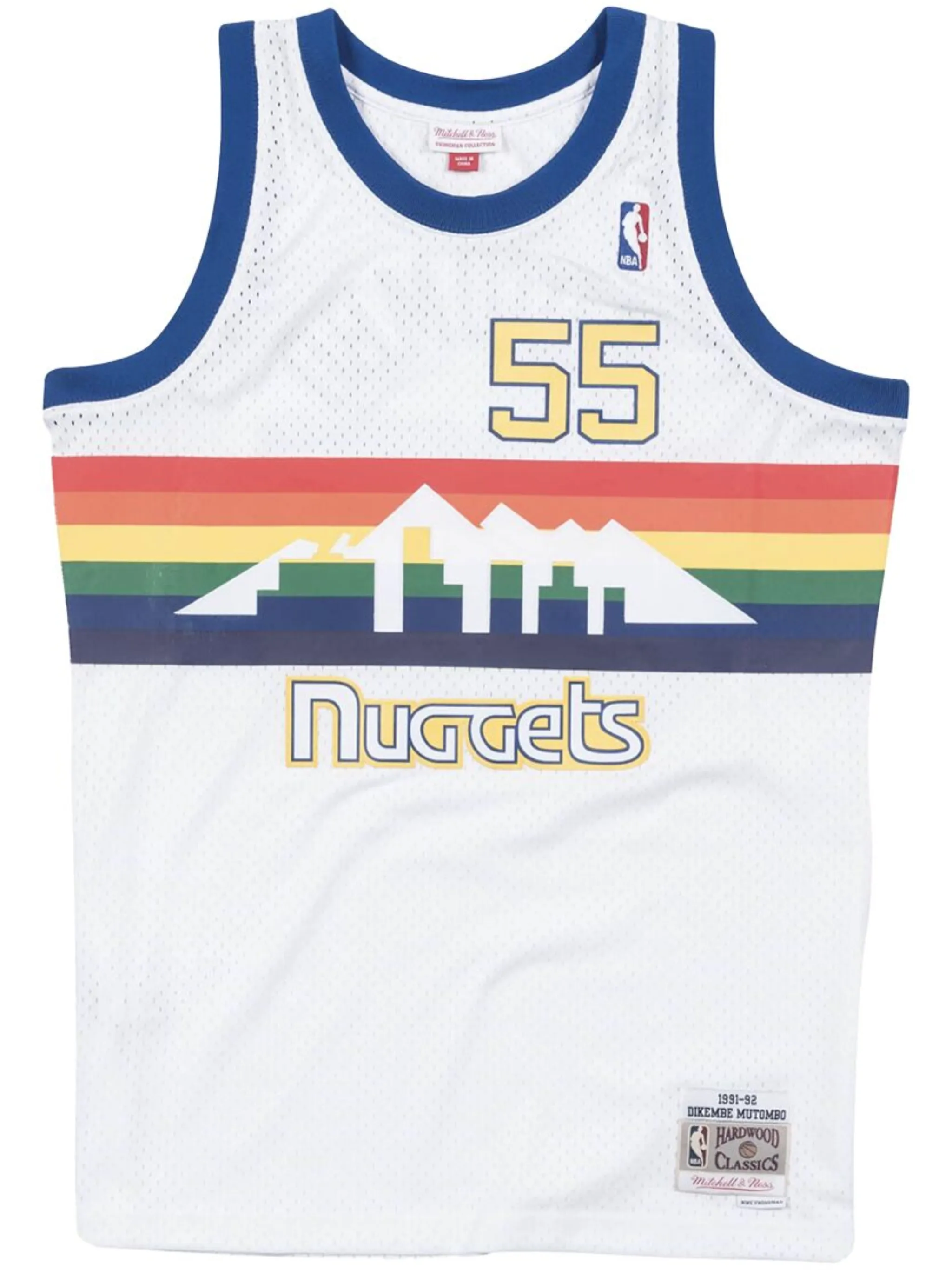 Топ Denver Nuggets 1991-92 Dikembe Mutombo Mitchell & Ness, белый
Топ Denver Nuggets 1991-92 Dikembe Mutombo Mitchell & Ness, белый