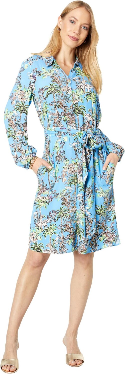 Платье Lilly Pulitzer Bethanne Knee Length Dress, цвет Blue Thistle Tiger Queen
Платье Lilly Pulitzer Bethanne Knee Length Dress, цвет Blue Thistle Tiger Queen