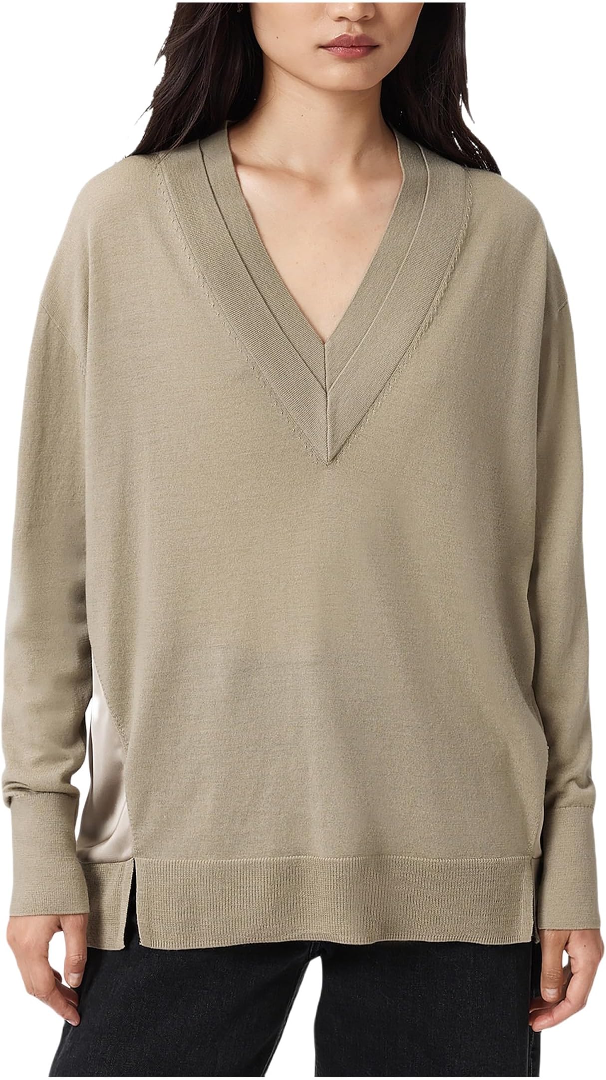 Свитер AllSaints Women's Bern Panel V-neck, Taupe Grey
Свитер AllSaints Women's Bern Panel V-neck, Taupe Grey