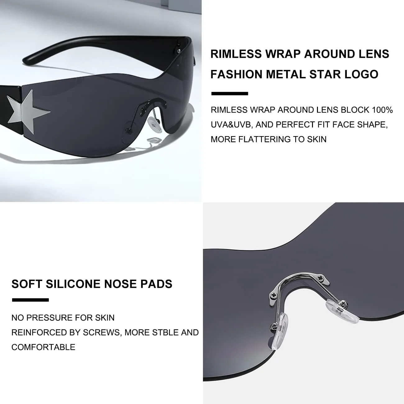 Солнцезащитные очки Y2K для женщин и мужчин, модные очки-щитки в стиле 2000-х, обтекаемые, без оправы, с увеличенными цельными линзами Azoxus, Pink Clear
Солнцезащитные очки Y2K для женщин и мужчин, модные очки-щитки в стиле 2000-х, обтекаемые, без оправы, с увеличенными цельными линзами Azoxus, Pink Clear