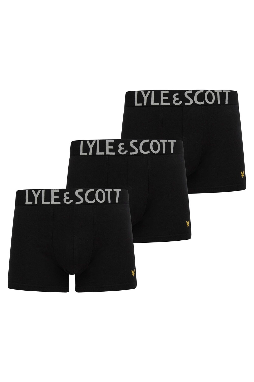 Три пары черных боксеров Lyle And Scott Daniel Premium Lyle & Scott, черный 
Три пары черных боксеров Lyle And Scott Daniel Premium Lyle & Scott, черный