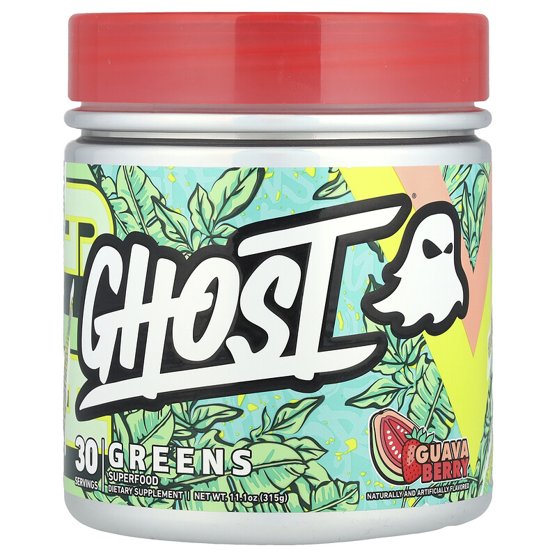 Ghost, Greens, ягоды гуавы, 315 г (11,1 унции)
Ghost, Greens, ягоды гуавы, 315 г (11,1 унции)