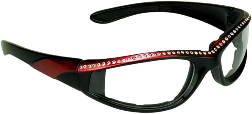 Защитные мотоциклетные очки Bikershades со стразами для женщин, с мягкой подкладкой из пеноматериала, для дневного, дымчатого и ночного времени, желтого цвета, прозрачные, защищают от ветра и пыли, Clear Red
Защитные мотоциклетные очки Bikershades со стразами для женщин, с мягкой подкладкой из пеноматериала, для дневного, дымчатого и ночного времени, желтого цвета, прозрачные, защищают от ветра и пыли, Clear Red