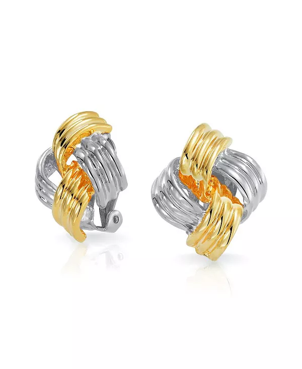 Серьги-Клипсы с геометрическим рисунком в виде квадрата, двухцветные, с плетеным шнуром, для непроколотых ушей, позолоченные, посеребренные, из латуни Bling Jewelry, multi-color
Серьги-Клипсы с геометрическим рисунком в виде квадрата, двухцветные, с плетеным шнуром, для непроколотых ушей, позолоченные, посеребренные, из латуни Bling Jewelry, multi-color