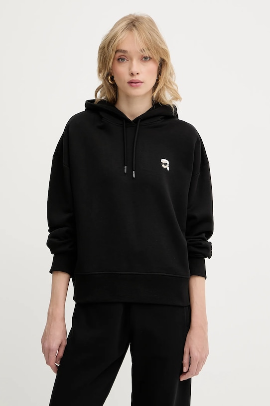 Хлопковая толстовка IKON Karl Lagerfeld, черный
Хлопковая толстовка IKON Karl Lagerfeld, черный