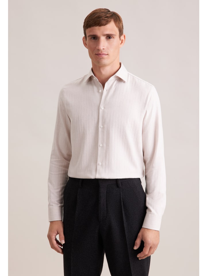 Тонкая фланелевая рубашка бежевого цвета Seidensticker
Тонкая фланелевая рубашка бежевого цвета Seidensticker