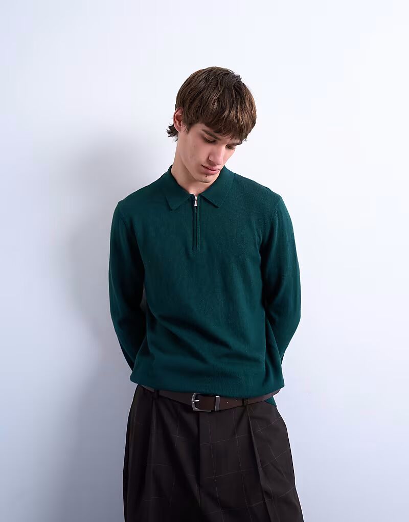 Вязаное поло Essential на молнии темно-зеленого цвета Topman, Зеленый, Вязаное поло Essential на молнии темно-зеленого цвета Topman
Вязаное поло Essential на молнии темно-зеленого цвета Topman, Зеленый, Вязаное поло Essential на молнии темно-зеленого цвета Topman