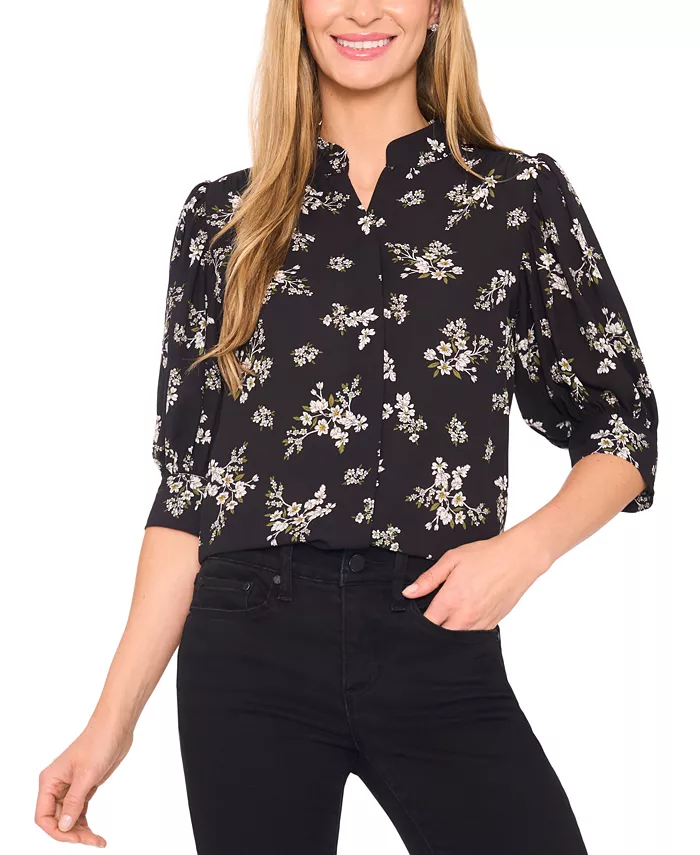 Женская блузка с цветочным принтом, воротником и пуговицами, с рукавом 3/4 Cece, слоновая кость/кремовый
Женская блузка с цветочным принтом, воротником и пуговицами, с рукавом 3/4 Cece, слоновая кость/кремовый