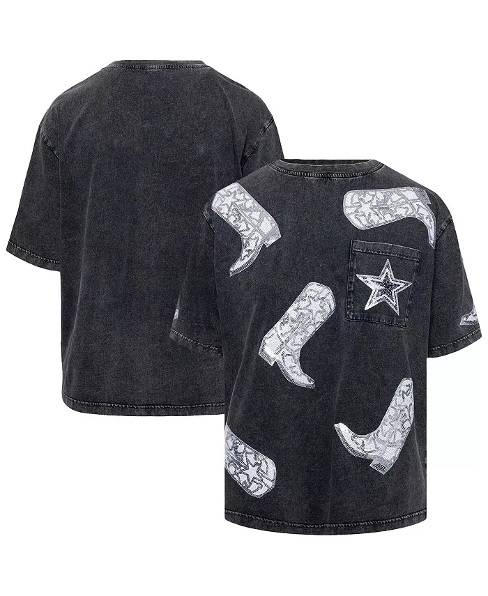 Женская серая футболка свободного кроя с принтом черлидеров Dallas Cowboys и пайетками Gameday Couture
Женская серая футболка свободного кроя с принтом черлидеров Dallas Cowboys и пайетками Gameday Couture