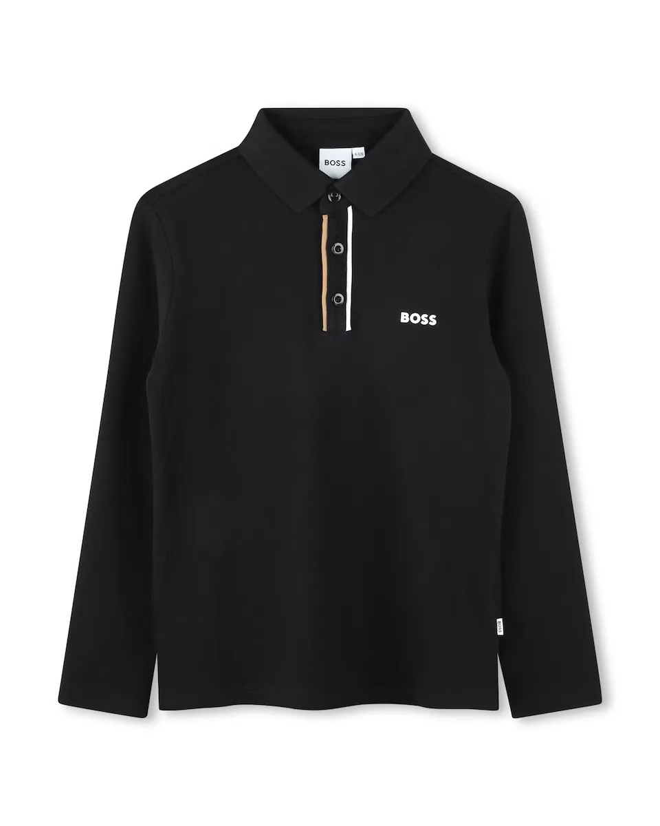 Рубашка-поло для мальчика с длинными рукавами из 100% хлопка BOSS Kidswear, черный
Рубашка-поло для мальчика с длинными рукавами из 100% хлопка BOSS Kidswear, черный