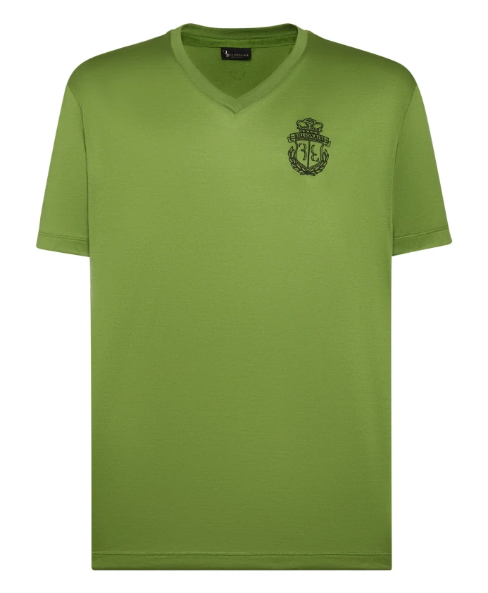 Футболка с V-образным вырезом, эмблемой SS. Billionaire, зеленый
Футболка с V-образным вырезом, эмблемой SS. Billionaire, зеленый