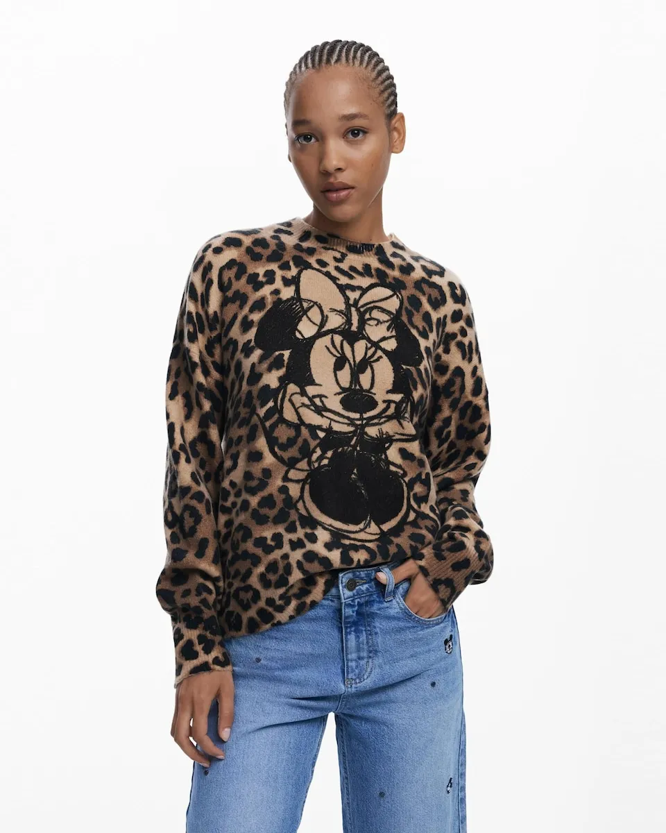 Женский свитер Minnie с анималистическим принтом Desigual, коричневый
Женский свитер Minnie с анималистическим принтом Desigual, коричневый