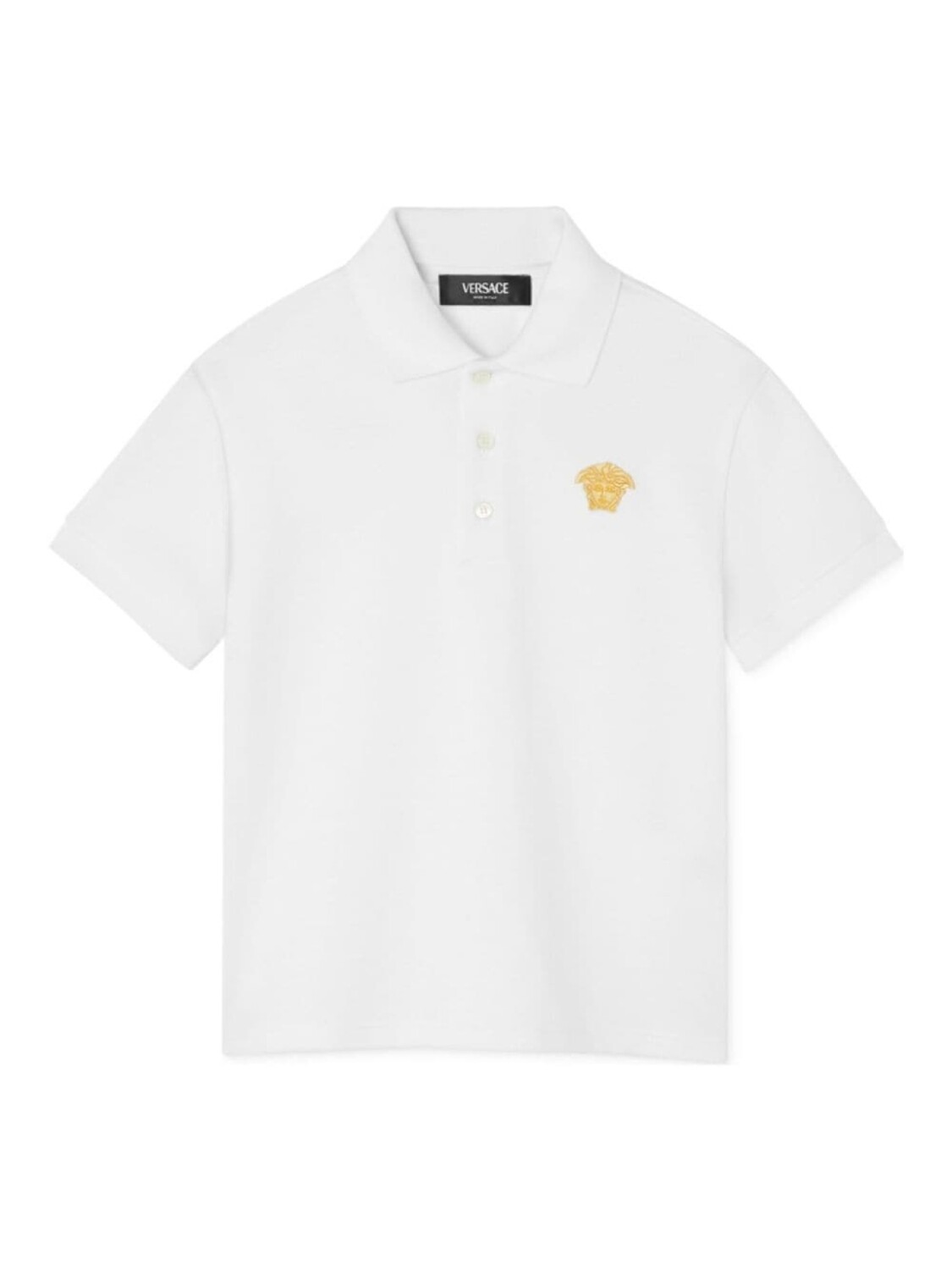 Рубашка поло с логотипом Medusa Versace Kids, белый
Рубашка поло с логотипом Medusa Versace Kids, белый